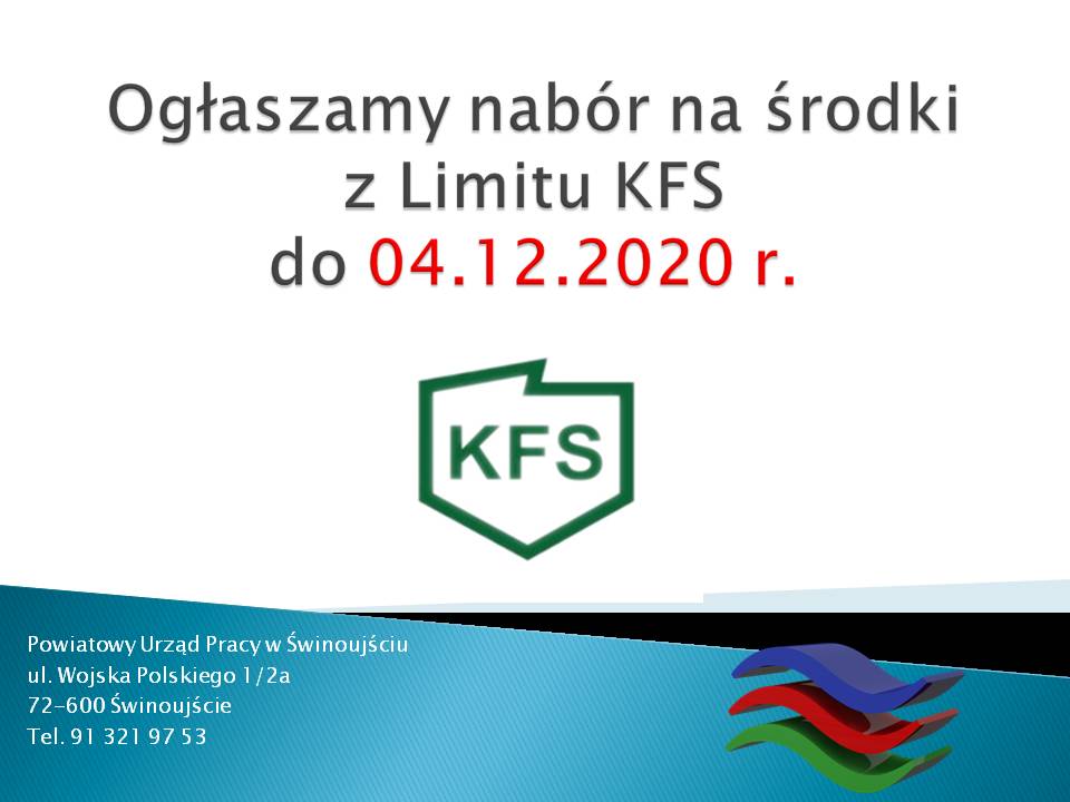 Nabór wniosków Limit KFS 04.12.2020