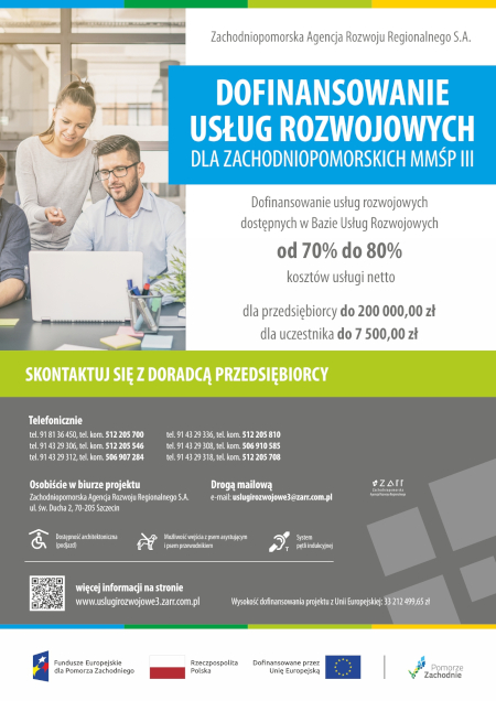 Zdjęcie artykułu Zachodniopomorska Agencja Rozwoju Regionalnego S.A. realizuje projekt