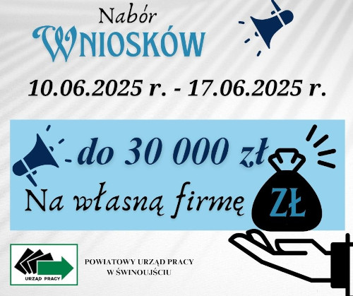 Zdjęcie artykułu Nabór wniosków o dofinansowanie na podjęcie działalności gospodarczej