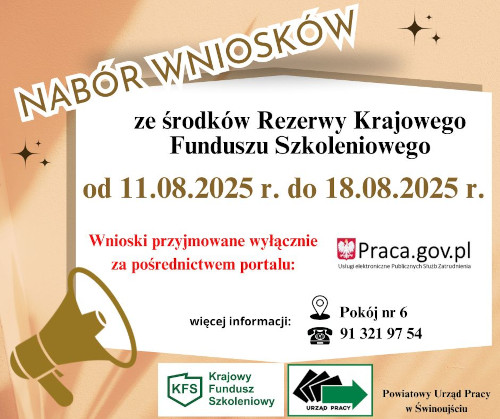 Zdjęcie artykułu Nabór wniosków o dofinansowanie kosztów kształcenia ustawicznego ze środków Rezerwy Krajowego Funduszu Szkoleniowego