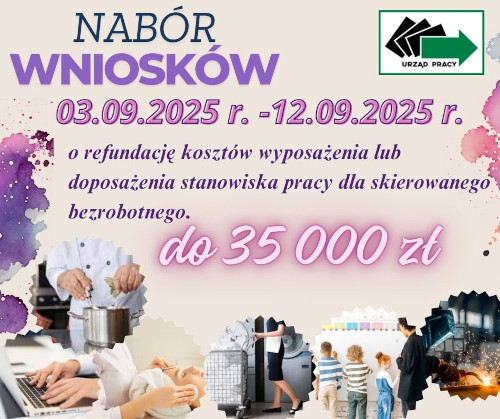 Zdjęcie artykułu Nabór wniosków o refundację kosztów wyposażenia lub doposażenia stanowiska pracy