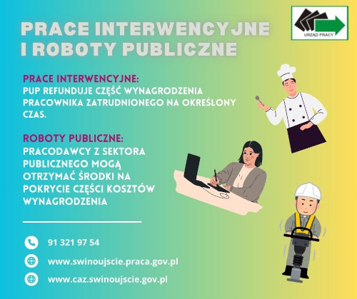 Zdjęcie artykułu ​ Zapraszamy wszystkie firmy do skorzystania z prac interwencyjnych oraz robót publicznych realizowanych przez Powiatowy Urząd Pracy!    ​