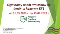 Obrazek dla: Ogłaszamy nabór wniosków ze środków Rezerwy KFS